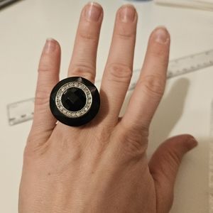 Costume Black cocktail ring